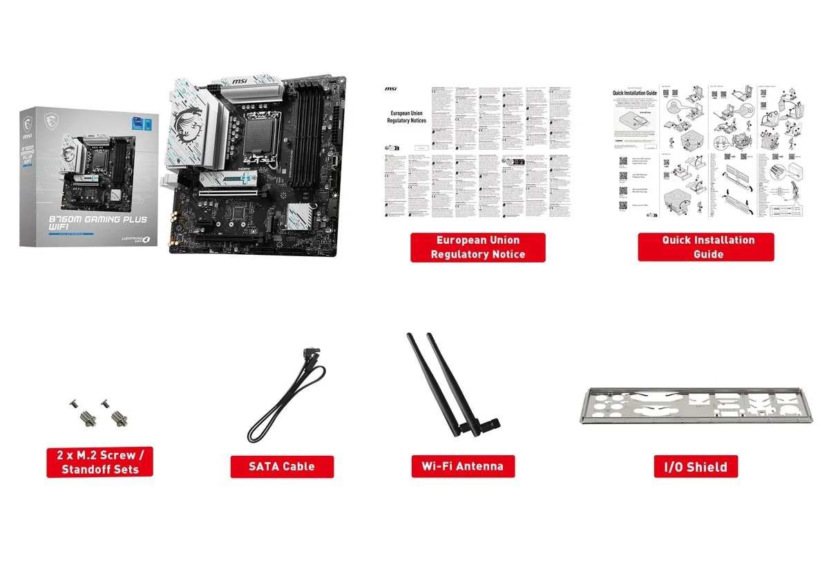 MSI B760M GAMING PLUS WIFI DDR5 HDMI-DP PCIE 4.0 1700p mATX