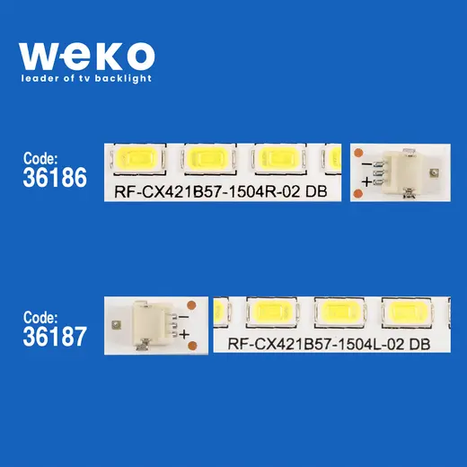 WKSET-5375 36186X1 36187X1 RF-CX421B57-1504 2 ADET LED BAR (60LED) alternatif görünüm