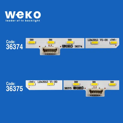 WKSET-5409 36374X1 36375X1 LB43012 2 ADET LED BAR (45LED) alternatif görünüm