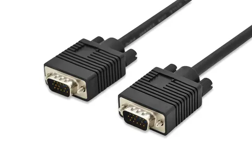 DIGITUS AK-310103-050-S VGA Monitör Kablosu, DSUB 15 erkek DSUB 15 erkek, 5 metre, CU, 3Coax/7C, AWG28