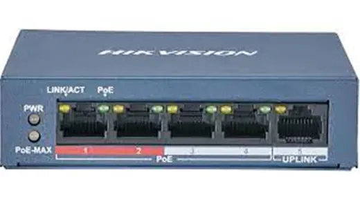 Hilook NS-0105P-35B 5 Port Megabit 4 Port PoE 35W +1 Port Megabit UplinkSwitch
