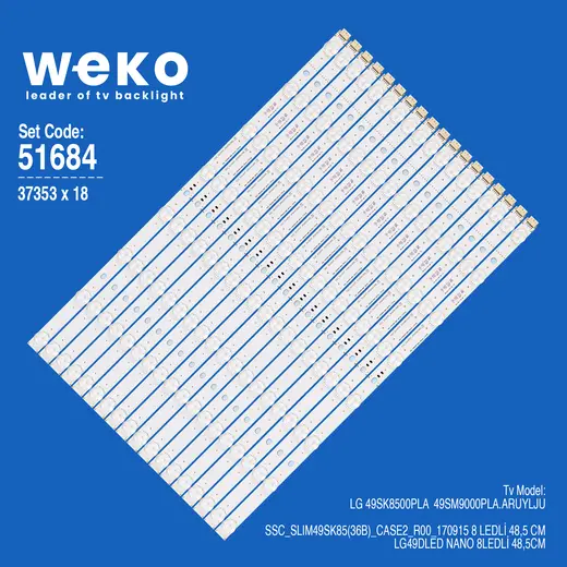 WKSET-6684 37353X18 SSC_SLIM49SK85(36B)_CASE2_R00_170915 18 ADET LED BAR