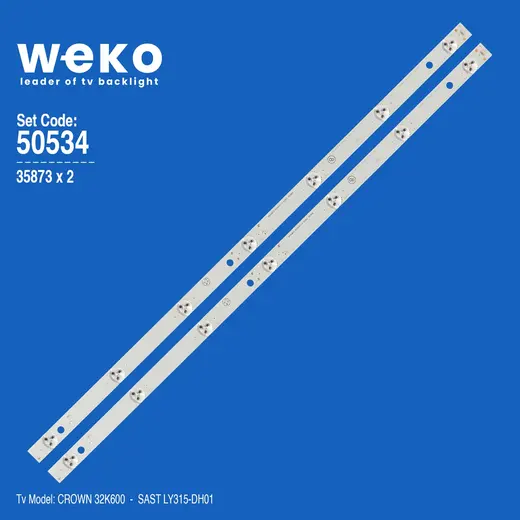 WKSET-5533 35873X2 HL-24320A28-0701S-02 A0 2 ADET LED BAR 6V