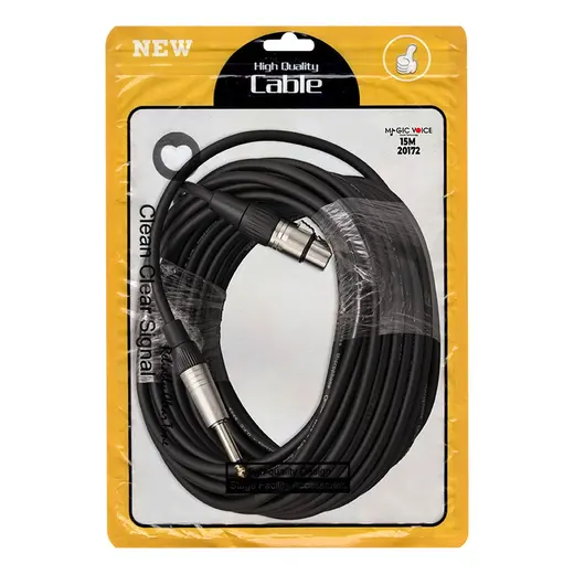 MAGİCVOİCE LD379B 6.3 MM MONO ERKEK + CANON DİŞİ 15 METRE KABLO alternatif görünüm