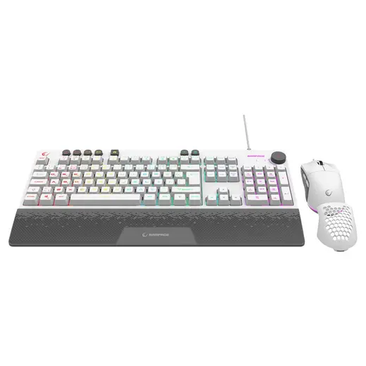 Rampage ECLIPSE Beyaz Usb RGB Aydınlatmalı Q Gaming Oyuncu Klavye Mouse Set görseli 4