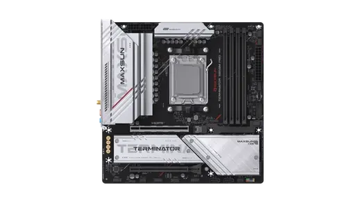 MAXUN TERMINATOR B850M PRO WIFI6E DDR5 HDMI-DP TYPEC PCIE 5.0 AM5 mATX görseli 5
