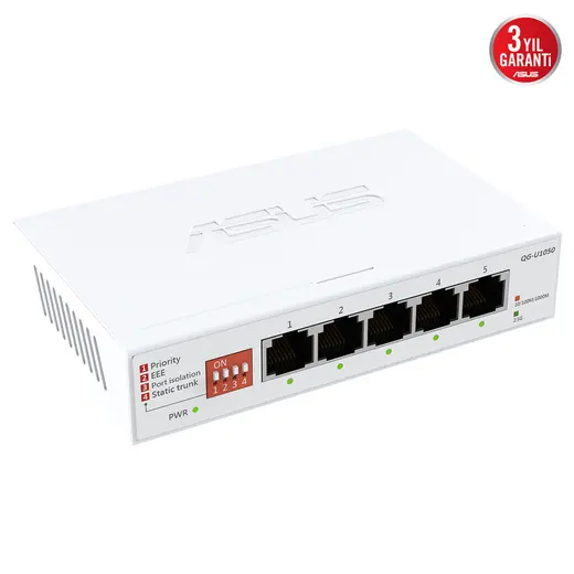 ASUS 5port 2.5GbE Yönetilemez Switch QG-U1050 görseli 3