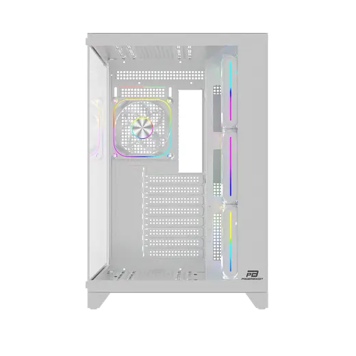 POWERBOOST 750W 80+ BRONZE PB-C9025W 4-ARGB Fanlı Gaming Mid-Tower PC Kasası Beyaz görseli 5