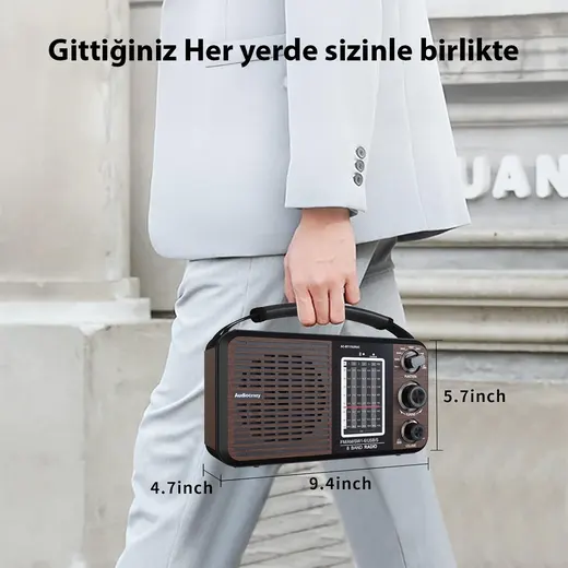 MAGİCVOİCE USR11 PORTATİF RADYO FM-USB-SD/MMC-AUX (88-108 FM FREKANS ARALIĞI) görseli 5