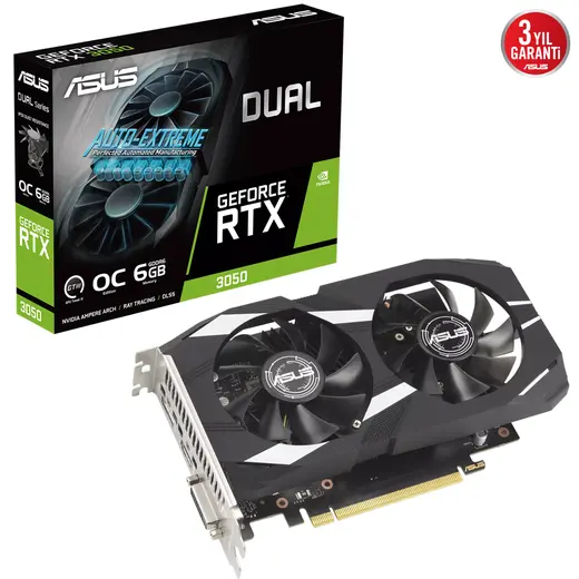 Asus DUAL-RTX3050-O6G OC 6GB GDDR6 96bit
