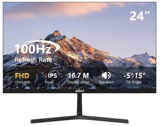 DAHUA 23.8" LM24-B201S 1920x1080 4MS 100Hz IPS HDMI/VGA +VESA +SPEAKER