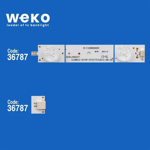 WKSET-5984 36787X3 KJ39D12-ZC14F-07 303KJ390037 3 ADET LED BAR (BÖLÜNMÜŞ 6 ADET) alternatif görünüm