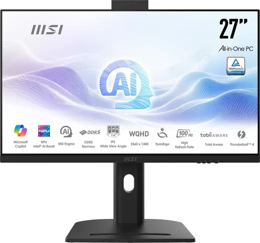 MSI AIO 27" ULTRA 5 125H-16GB DDR5 RAM-512GB NVME-FDOS / MODERN AM273Q AI 1UM-421EU görseli 1