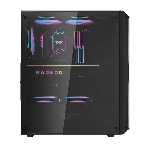 darkFlash DK352 PLUS 650W Bronze 80+ Power Supply 4-12cm ARGB Fan Siyah Kasa alternatif görünüm
