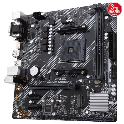 ASUS A520M-E PRIME CSM DDR4 HDMI DP PCIE 4.0 AM4 mATX görseli 2