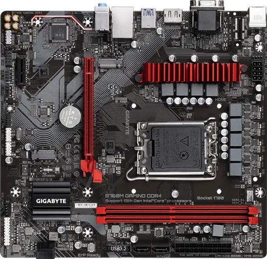 GIGABYTE B760M GAMING DDR4 HDMI-DP TYPEC PCIE 4.0 1700p mATX görseli 2