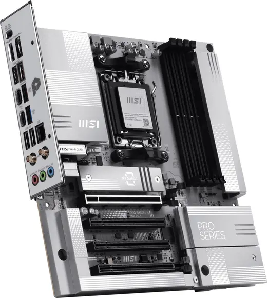 MSI PRO B850M-A WIFI7 PZ DDR5 HDMI-DP TYPEC PCIE 5.0 AM5 mATX BEYAZ görseli 6