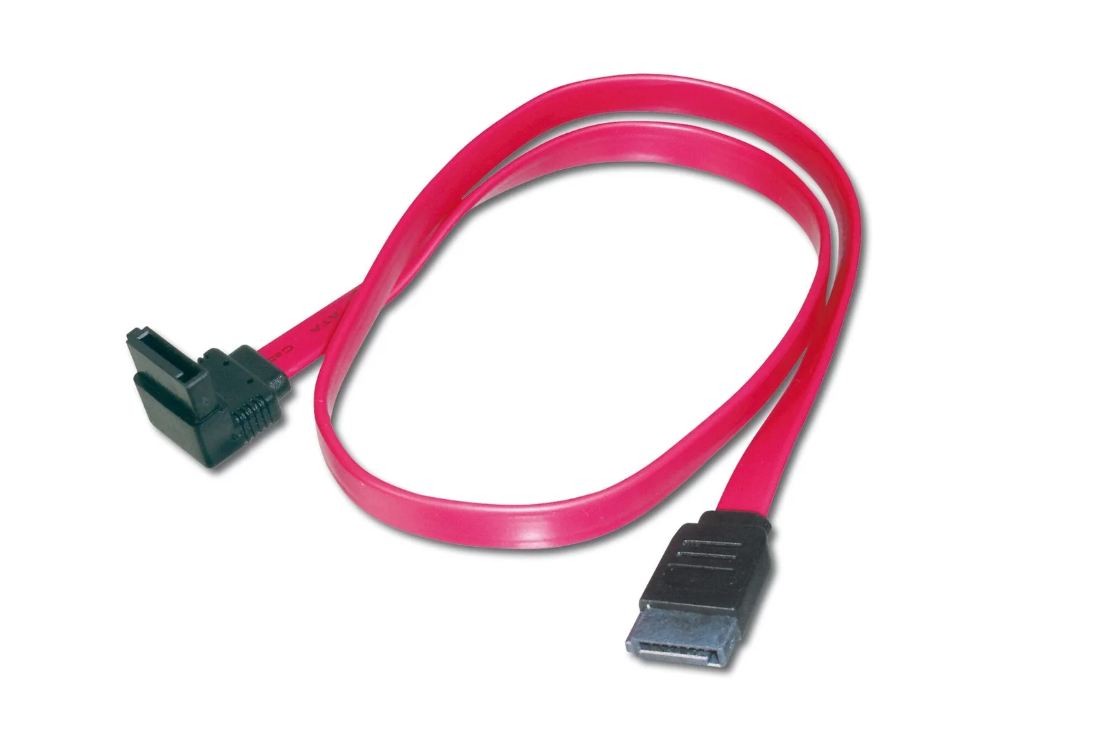 DIGITUS AK-400104-005-R SATA Kablosu, SATA II/III, L-Tipi dişi - L-Tipi dişi, AWG26, 0.5 metre, 90 derece açılı düz