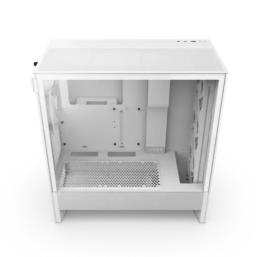 NZXT H5 FLOW 2024 RGB CC-H52FW-R1 Gaming Mid-Tower PC Kasası Beyaz görseli 4
