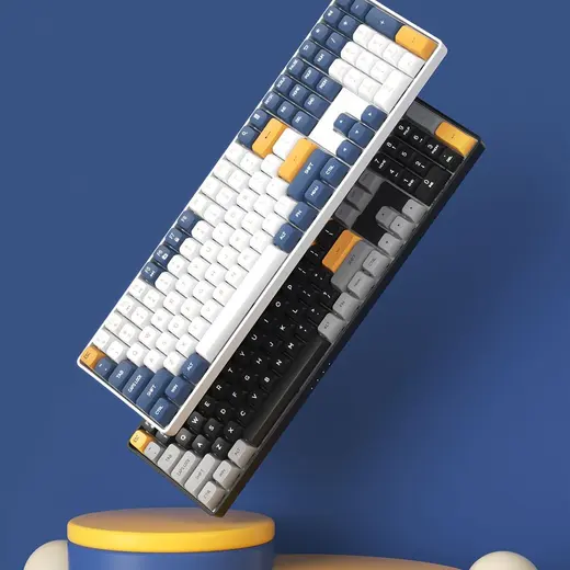AIGO A108 Starry Blue İngilizce Q Mekanik Klavye Yellow Switch görseli 3