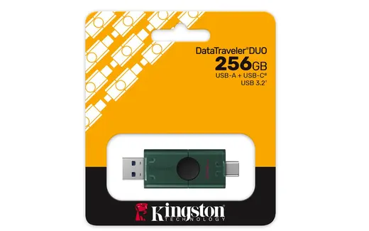 Kingston DTDEG2-256GB 256GB USB-A + USB-C 3.2 Gen 1 DataTraveler DuoG2 Flash Bellek alternatif görünüm