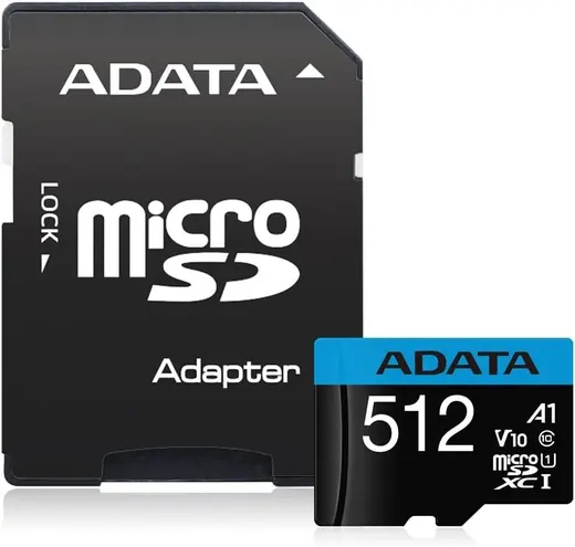 Adata 512GB AUSDX512GUICL10A1-RA1 Premier Class10 Adaptörlü MicroSDXC Hafıza Kartı görseli 2