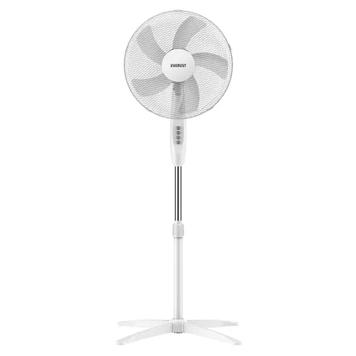 Everest FAN10 Valora Air Beyaz-Gri 16 Maks 45W 3 Kademe 1200RPM Yıldız Ayak 5 Bıçaklı Vantilatör