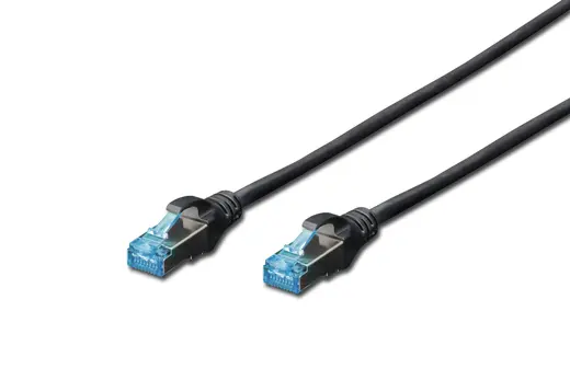 DIGITUS DK-1521-030/BL Patch Kablo, F-UTP, CAT. 5E, 3 metre, AWG 26/7, Siyah Renk
