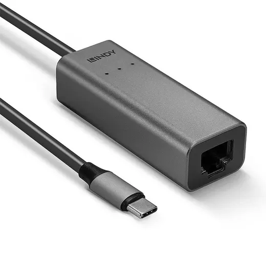 LINDY LIN-43314 USB 3.1 Tip C <-> 2.5G Ethernet Çevirici USB 3.2 Type C to 2.5G Ethernet Converter görseli 3