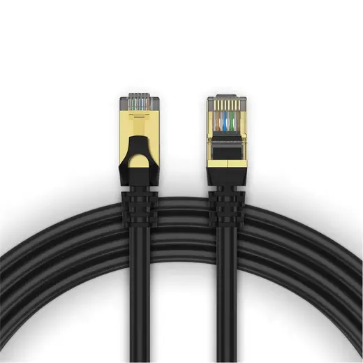 Qgeem QG-OT0601 1mt Cat6 CU AWG24-7 UTP Siyah Network Kablosu alternatif görünüm