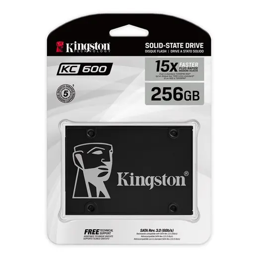 Kingston KC600 256GB 2.5'' SATA SSD (550/500MB) görseli 3
