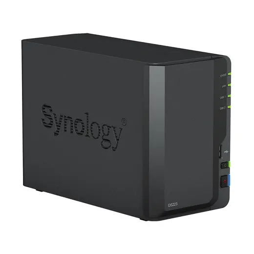 SYNOLOGY 2diskli Realtek QC-2GB RAM-Gigabit Nas Server DS223 görseli 1