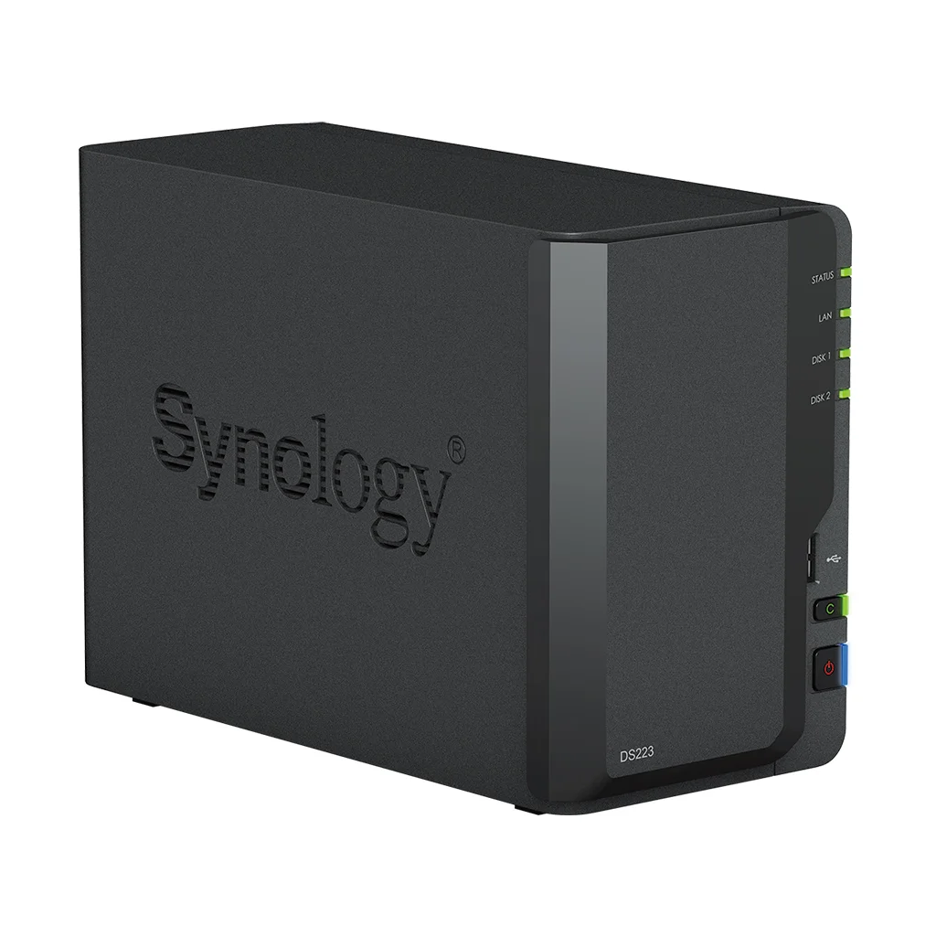 SYNOLOGY 2diskli Realtek QC-2GB RAM-Gigabit Nas Server DS223