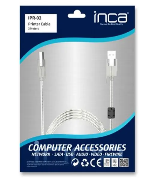 Inca IPR-02 3mt Usb Yazıcı Kablosu alternatif görünüm