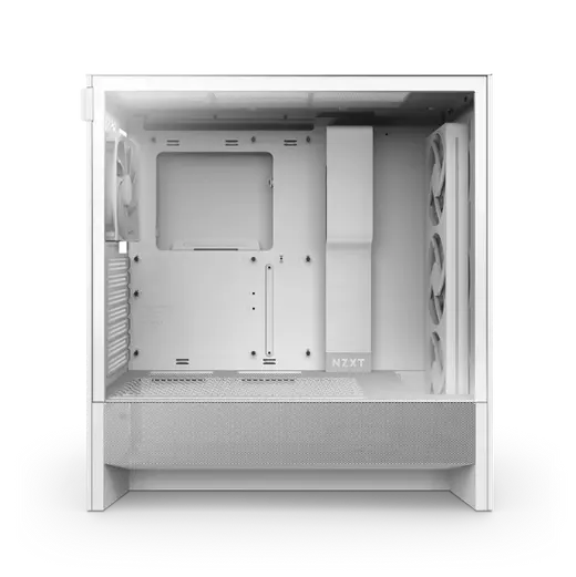 NZXT H5 FLOW 2024 RGB CC-H52FW-R1 Gaming Mid-Tower PC Kasası Beyaz görseli 5