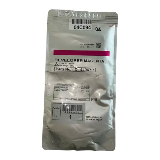 Ricoh MP-C 3002 C3502 Orijinal Kırmızı Developer MP-C4502 C5502 D1449670
