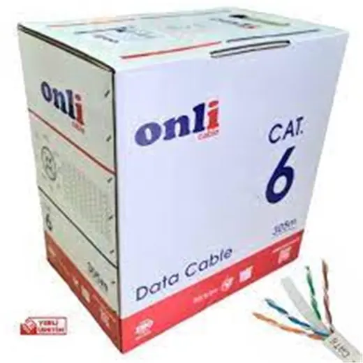 BERK KABLO Sarı 23 AWG 0.50mm CAT6 Ethernet Kablosu (8x0.50mm) 100 Metre Cat6 Kablo Sarı