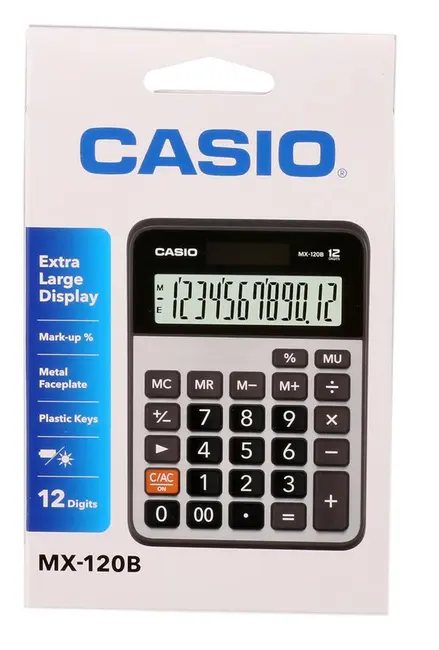 Casio MX-120B 12 Hane Masa Üstü Hesap Makinesi alternatif görünüm