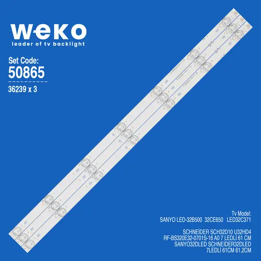 WKSET-5865 36239X3 RF-BS320E32-0701S-16 A0 3 ADET LED BAR