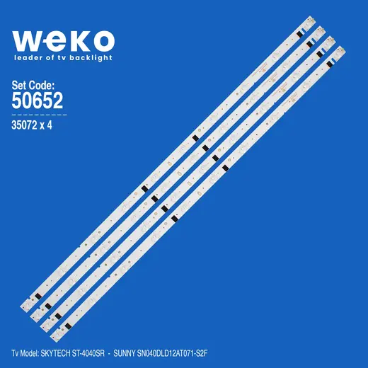 WKSET-5652 35072X4 ZDCX40D10-ZC14F-02 - PN:303CX400033 4 ADET LED BAR