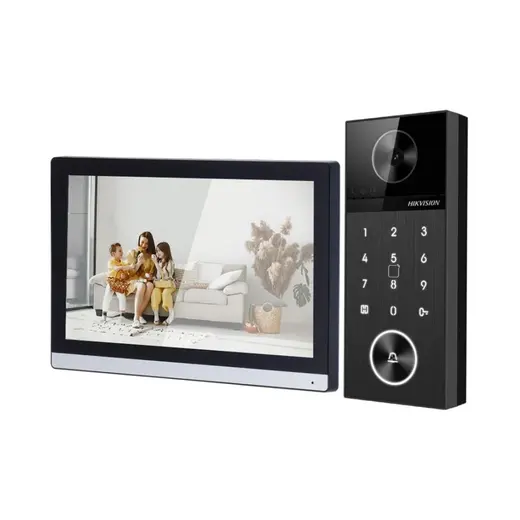 HIKVISION DS-KIS612-P IP Video İnterkom Seti - 7" Dokunmatik Ekran + 4MP Villa Kapı Zili + Kartlı Geçiş görseli 4
