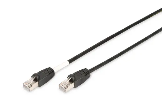 DIGITUS DK-1644-020/BL-OD CAT 6 S-FTP Dış Mekan Patch Kablosu, Cu, PE AWG 27/7, Siyah Renk, 2 metre