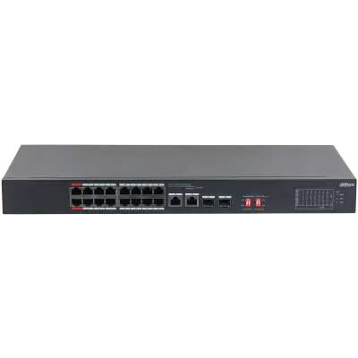 DAHUA 16port PoE 135w 2-SFP 2-Uplink Yönetilemez Switch S3218-16ET-135 alternatif görünüm