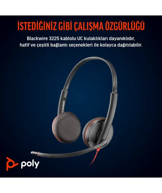 Poly BW 3225 USB-C HS +3.5mmP +USB-C/A görseli 6