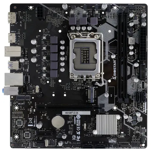 Biostar H610MT-E D5 Intel 1700p DDR5 5600 HDMI DP M2 mATX alternatif görünüm