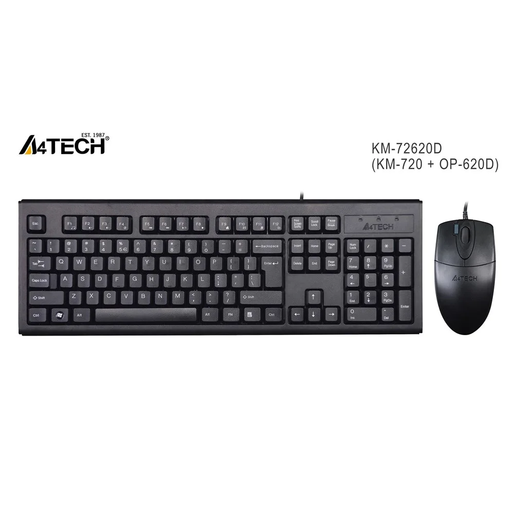 A4-Tech Kablolu Set Siyah (KM-72620D)