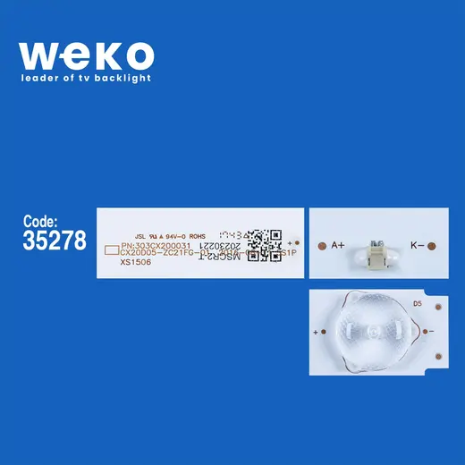 WKSET-5754 35278 CX20D05-ZC21FG-01 5S1P - 125-130/3.2-3.3 - 303CX200031 2 ADET LED BAR alternatif görünüm