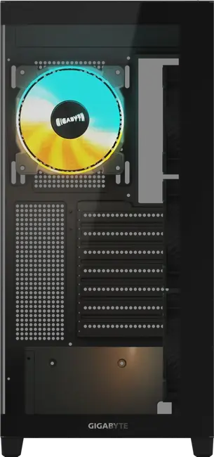 GIGABYTE C500 Panoramic Stealth Ön ve Yan Paneli Temperli Cam 4x ARGB Fanlı Gizli Konnektör Uyumlu Siyah Mid Tower Kasası görseli 5