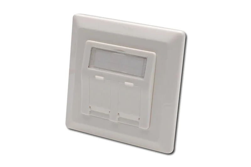 DIGITUS AT-AG KEY-S-FP Keystone Jack Takmak İçin 2’li Priz (50/50 mm) Çerçevesi (80/80 mm)