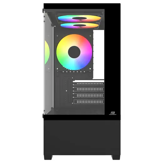 POWERBOOST 500W PB-M5001B 3-Rainbow Fanlı Micro-Tower PC Kasası görseli 5